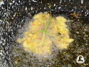 Fritar flores de sabugueiro