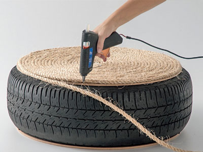 Reaproveite pneus velhos e decore a sua casa